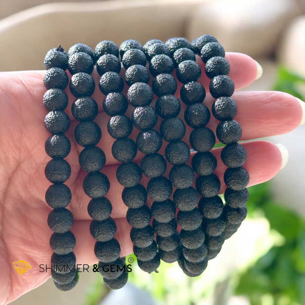 Thailand Black Meteorite 7mm Bracelet