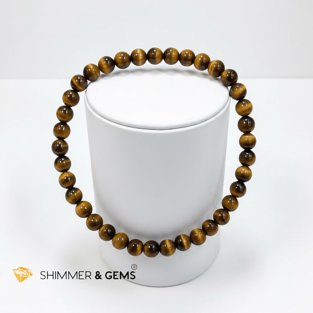 Tiger’s Eye 4mm Bracelet (Luck, Confidence, Success)