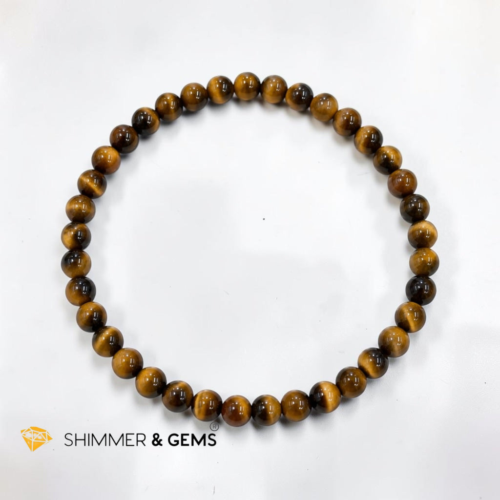 Tiger’s Eye 4mm Bracelet (Luck, Confidence, Success)