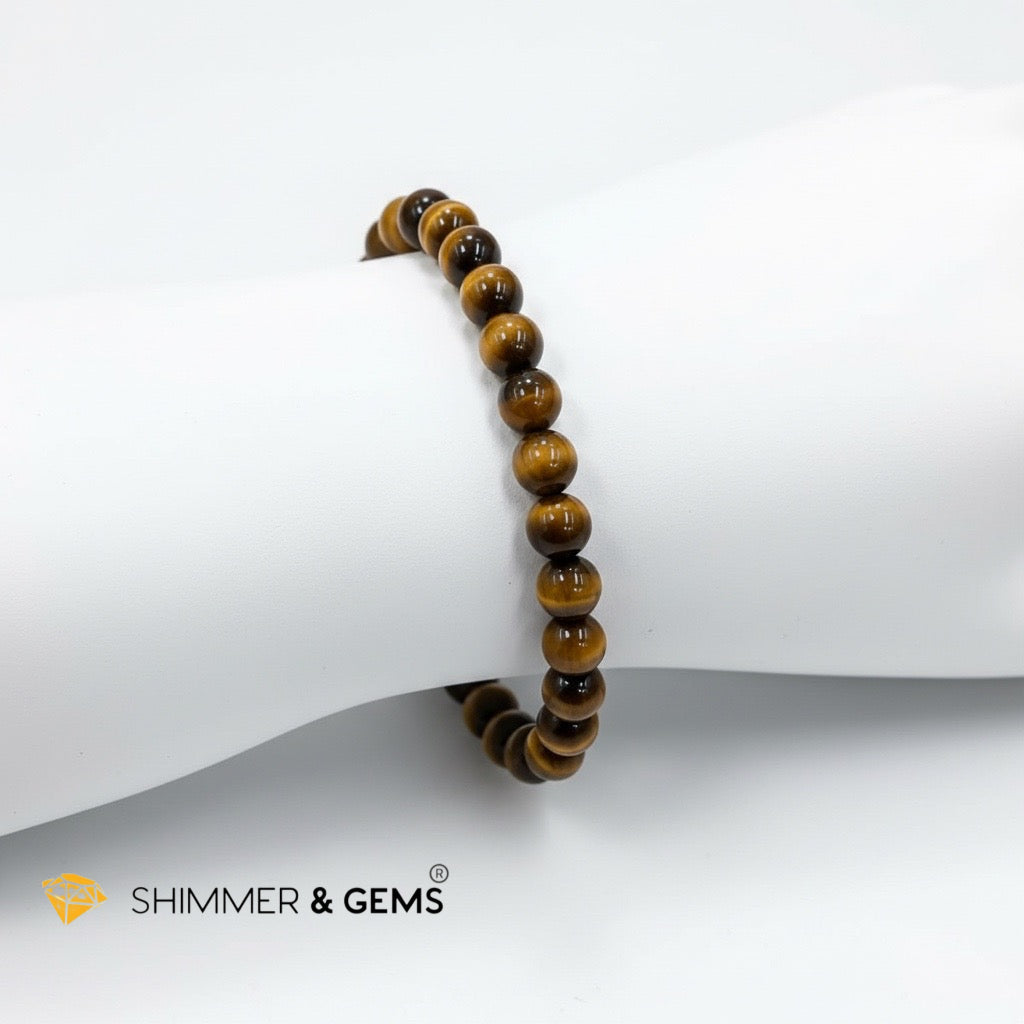Tiger’s Eye 4mm Bracelet (Luck, Confidence, Success)