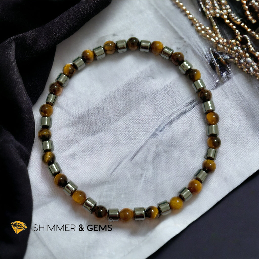 Tiger’s Eye & Hematite Bracelet (Men & Women)