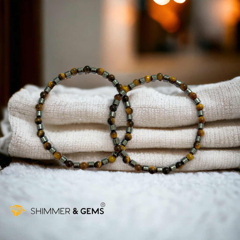 Tiger’s Eye & Hematite Bracelet (Men & Women)