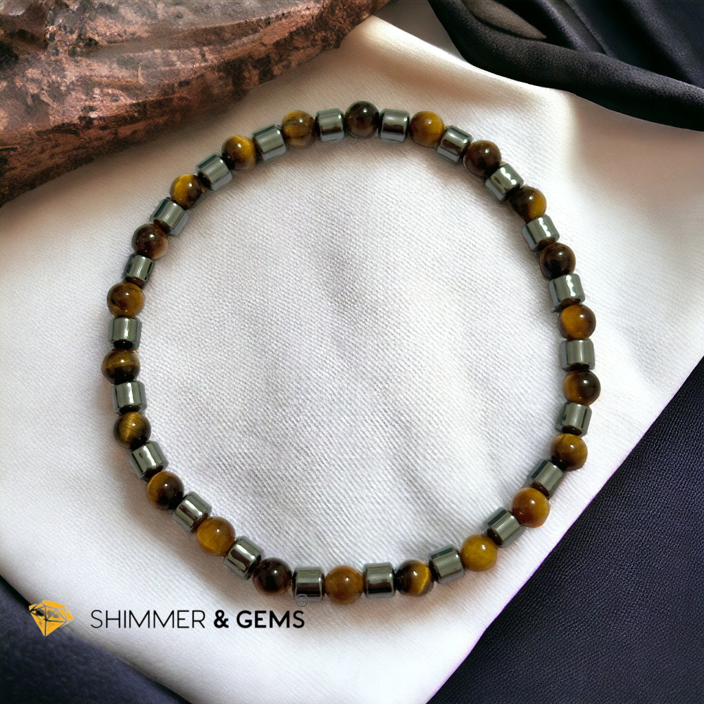 Tiger’s Eye & Hematite Bracelet (Men & Women)