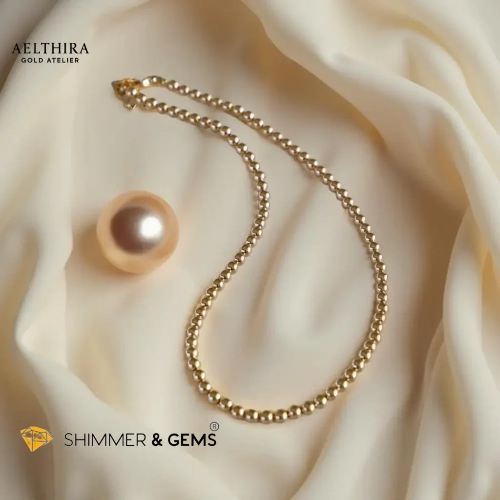 Timeless Beaded 14K Gold Filled Necklace (3mm beads) 16” plus 2” extender Necklace
