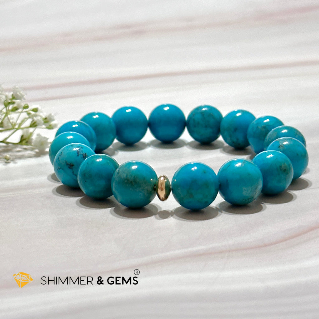 Turquoise Natural Aaaa Grade 12Mm Bracelet (Persia)