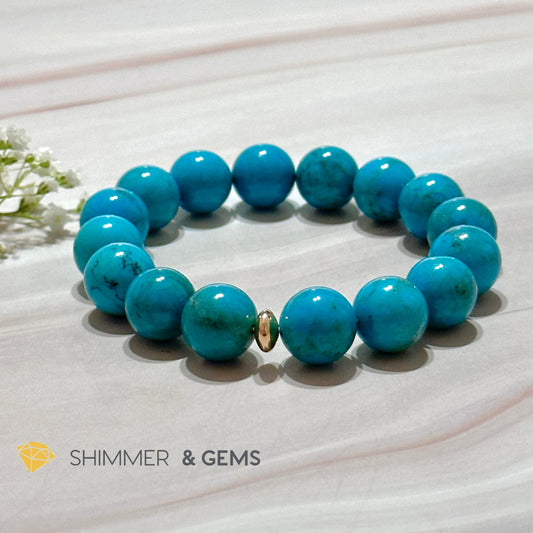 Turquoise Natural Aaaa Grade 12Mm Bracelet (Persia)