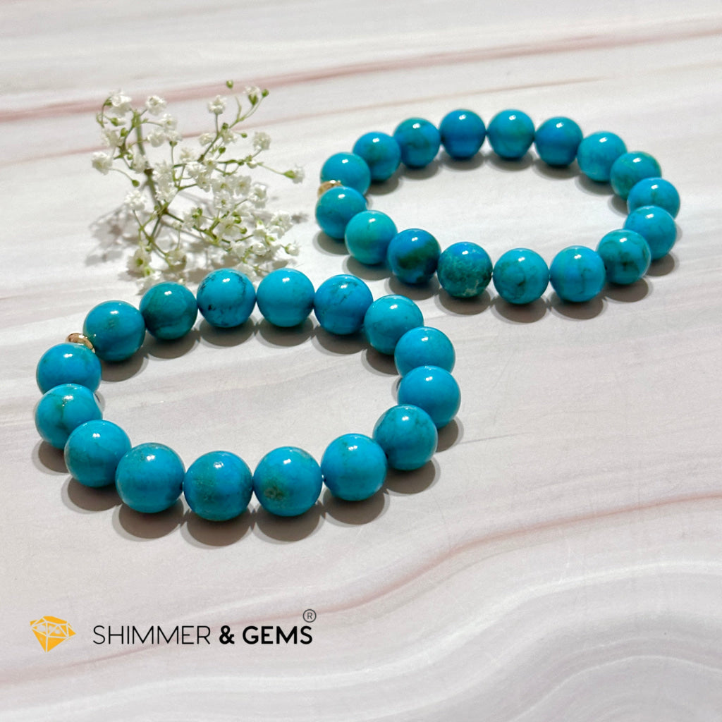 Turquoise Natural Aaaa Grade 12Mm Bracelet (Persia)