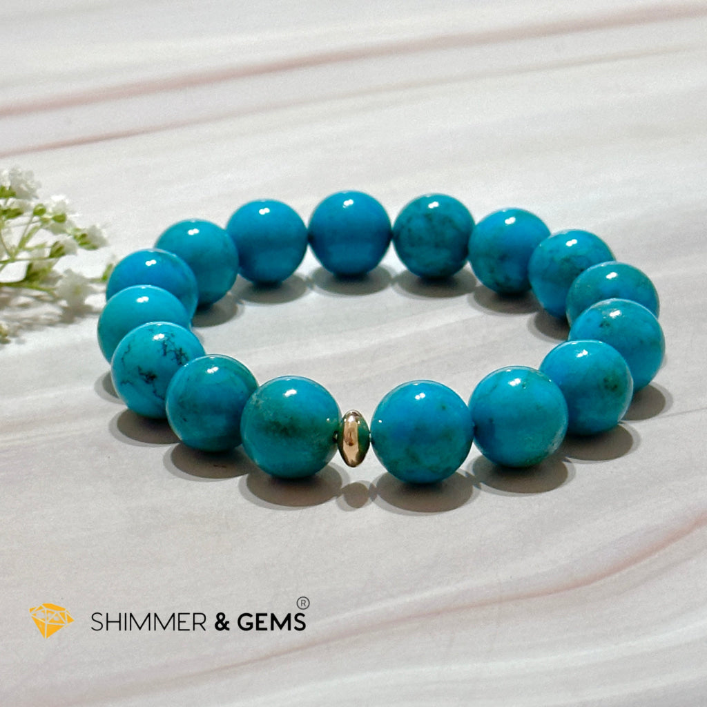 Turquoise Natural Aaaa Grade 12Mm Bracelet (Persia)