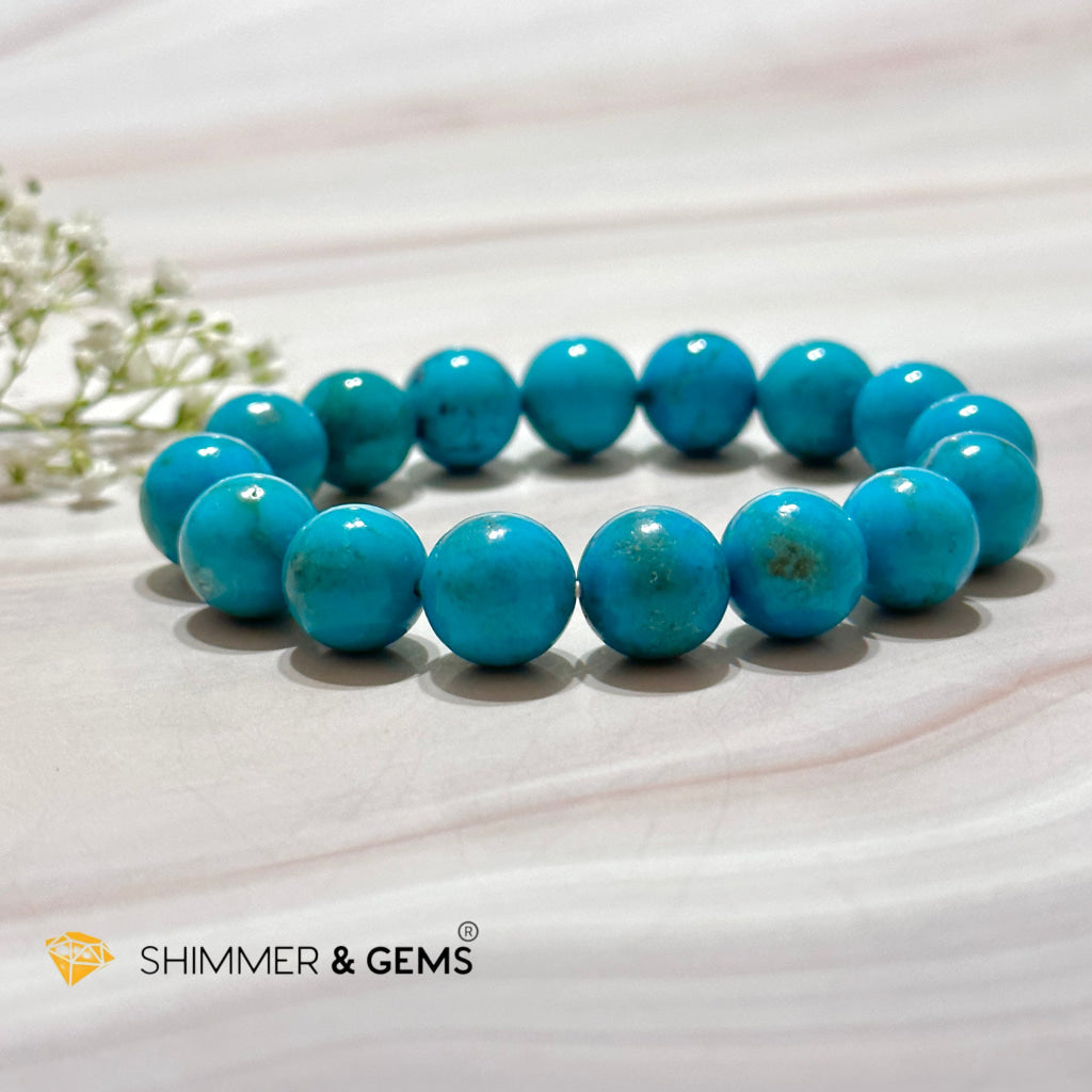 Turquoise Natural Aaaa Grade 12Mm Bracelet (Persia) 5.5