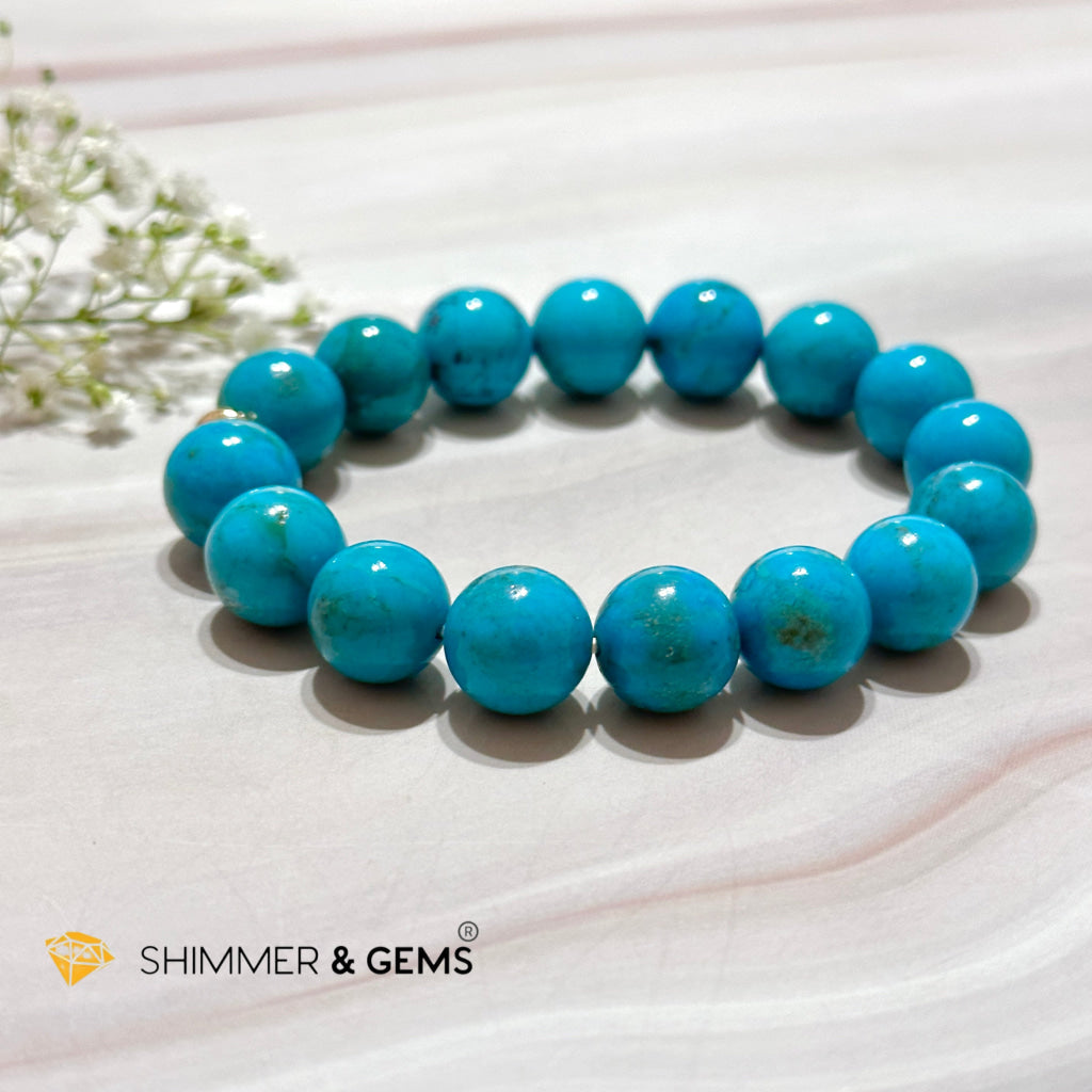 Turquoise Natural Aaaa Grade 12Mm Bracelet (Persia)