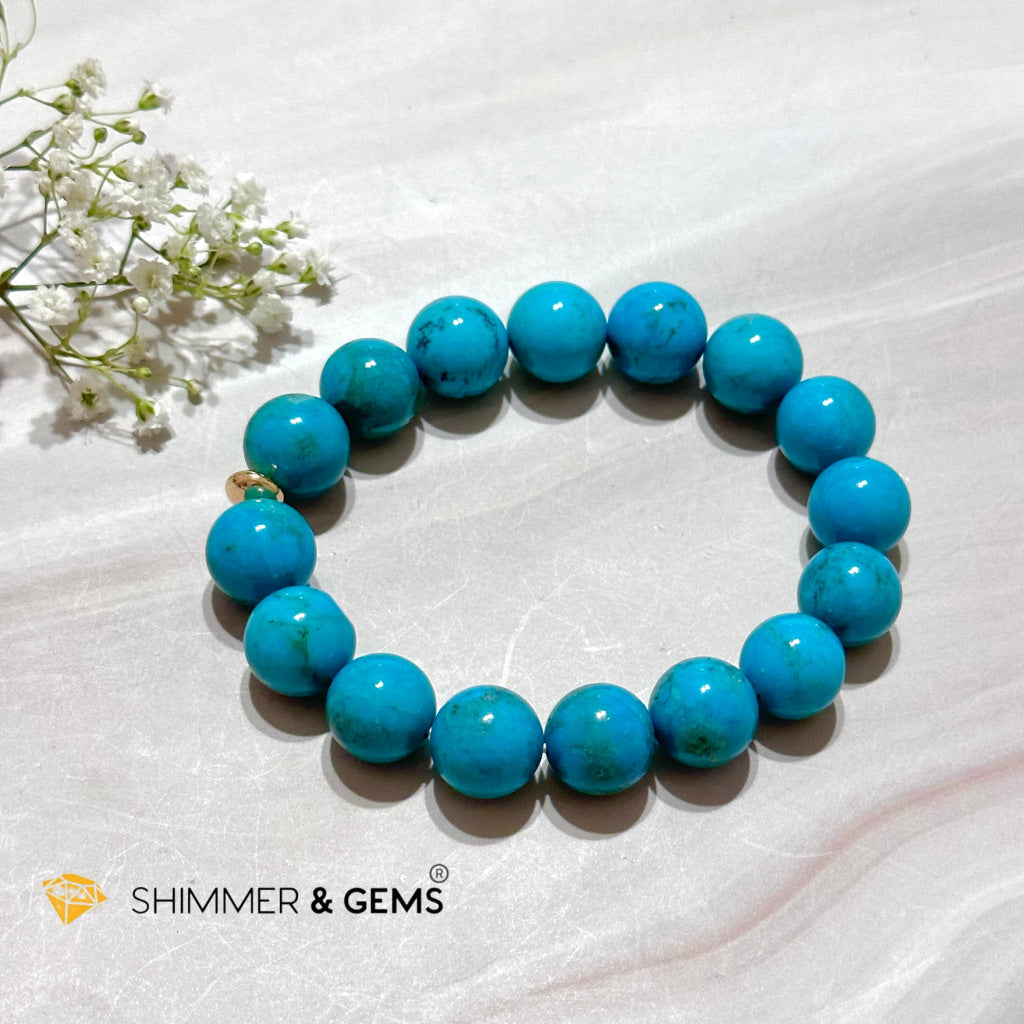 Turquoise Natural Aaaa Grade 12Mm Bracelet (Persia)