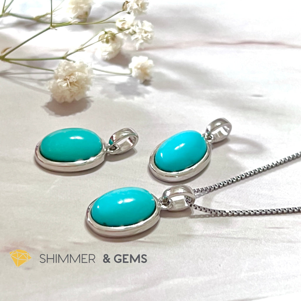 Turquoise Oval 925 Pendant