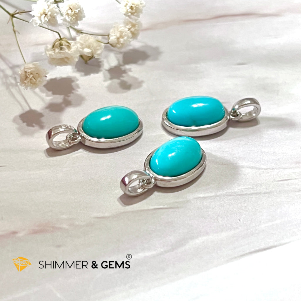 Turquoise Oval 925 Pendant