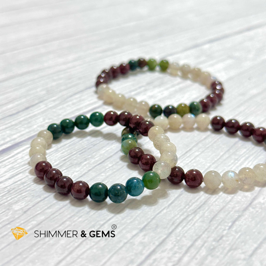 Ultimate Healing Bracelet (Bloodstone, Garnet, Labradorite)