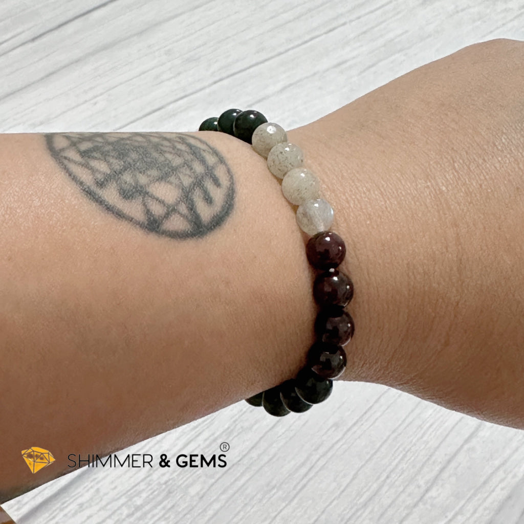 Ultimate Healing Bracelet (Bloodstone, Garnet, Labradorite)