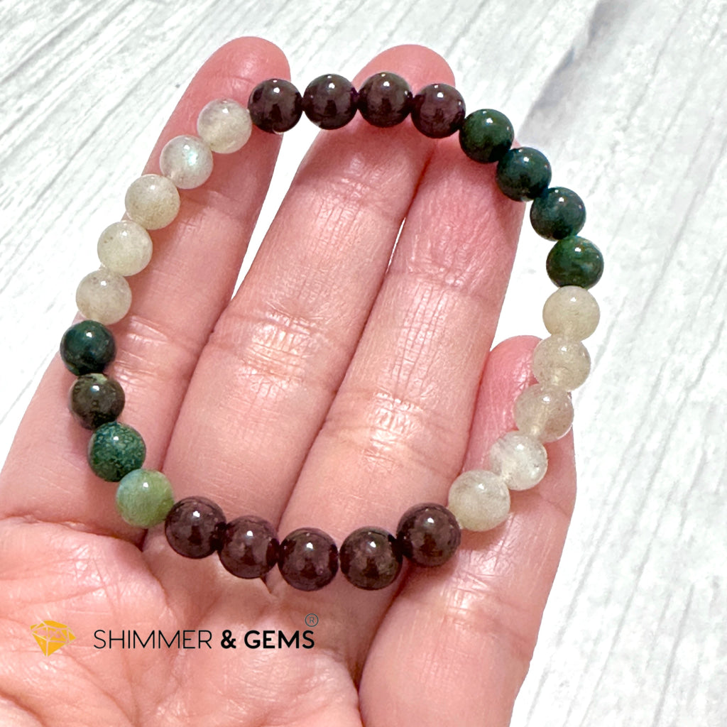 Ultimate Healing Bracelet (Bloodstone, Garnet, Labradorite)