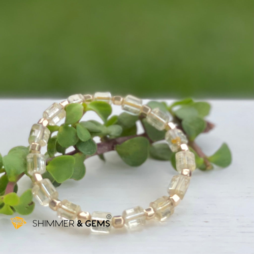 Citrine With Faceted Gold-Filled Beads Bracelet (Wealth Magnet Joy & Confidence) Bracelets