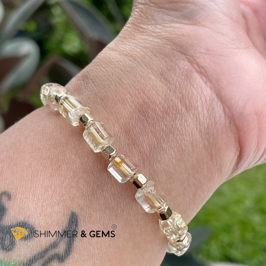 Citrine With Faceted Gold-Filled Beads Bracelet (Wealth Magnet Joy & Confidence) Bracelets