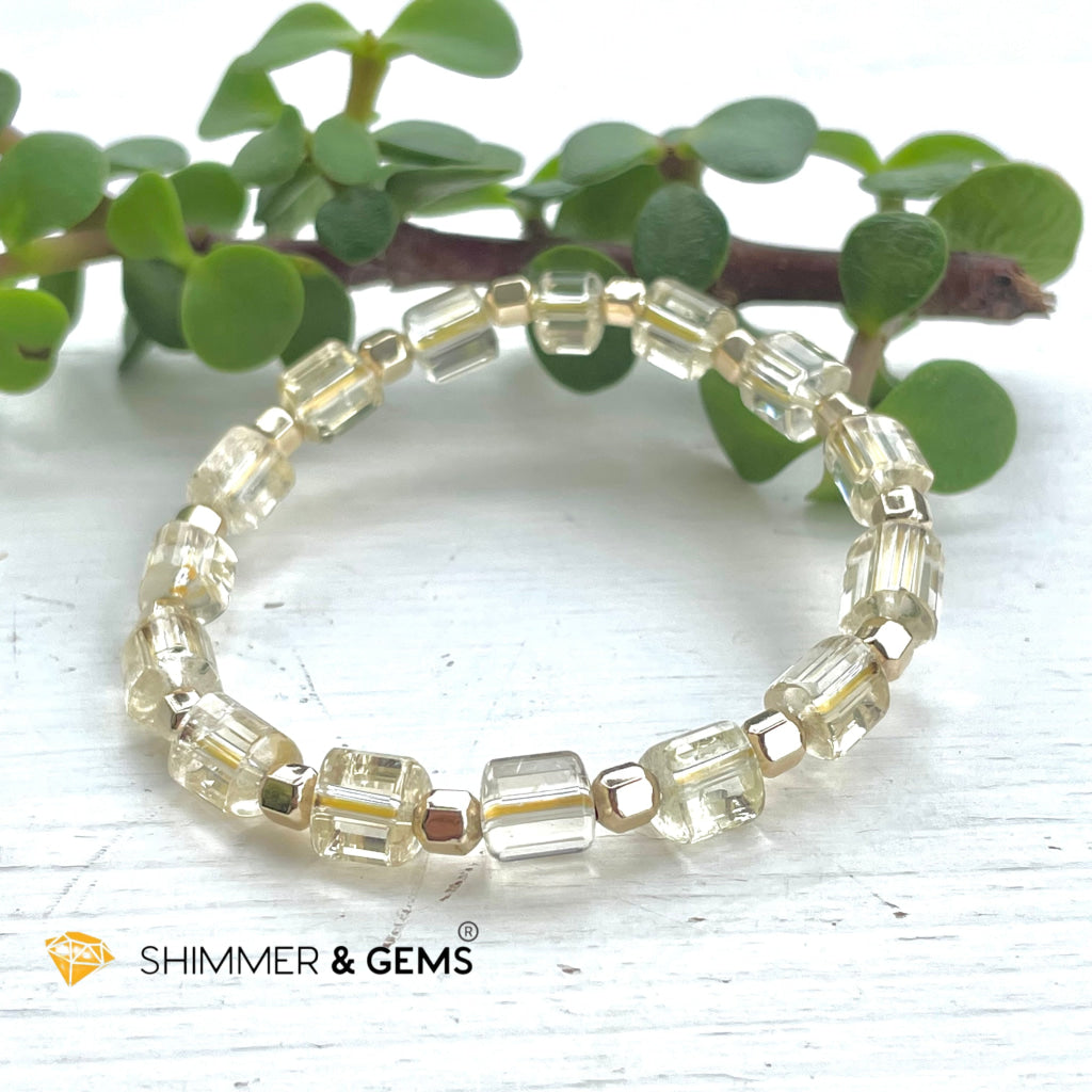 Citrine With Faceted Gold-Filled Beads Bracelet (Wealth Magnet Joy & Confidence) Bracelets