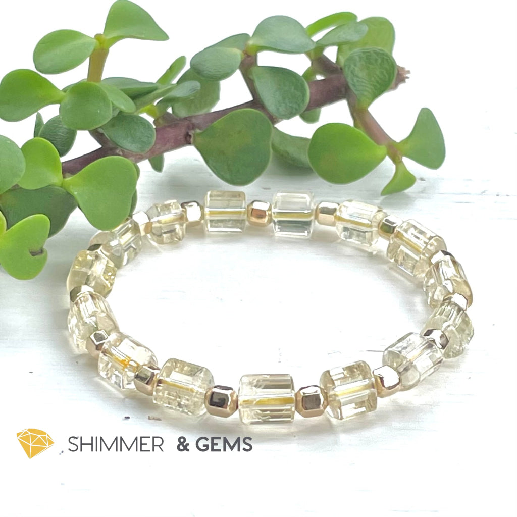 Citrine With Faceted Gold-Filled Beads Bracelet (Wealth Magnet Joy & Confidence) Bracelets