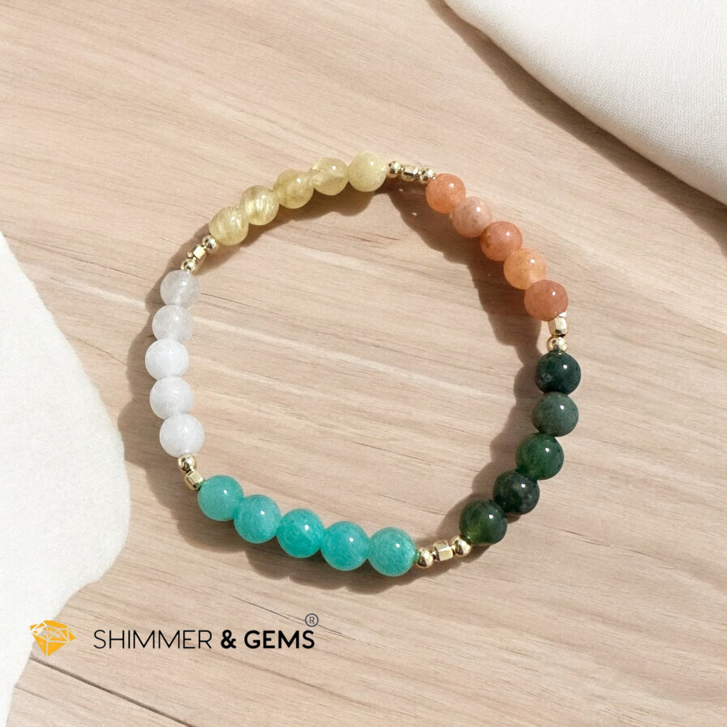 Wheel of Balance Bracelet (5 Elements Blessings) Pre-Coded & Attuned